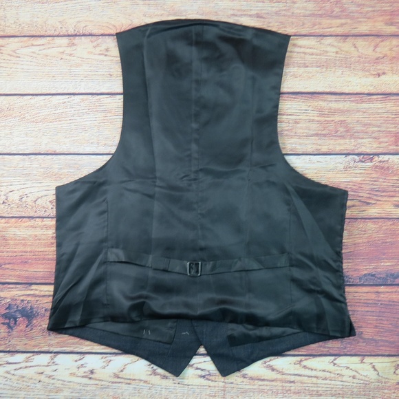 Chaps Gray Button Down Vest Waistcoat Medium NWT - Picture 5 of 5